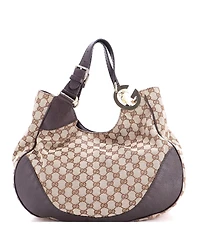 Pre-Owned Gucci Large Charlotte Tote Gg Canvas with Leather