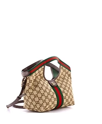 Pre-Owned Gucci Small Giglio Tote Gg Canvas