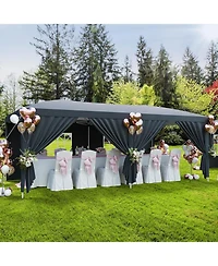 gaomon 10x20 Feet Heavy-Duty Pop Up Canopy Tent with 6 Removable Sidewalls Adjustable Commercial Outdoor Tent for Parties Weddings and Events