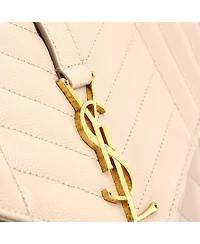 Pre-Owned Saint Laurent Classic Monogram Envelope Wristlet Clutch Mixed Matelasse Leather