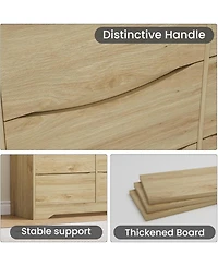 gaomon Wooden Dresser with 9 Drawers, Tall Modern Closet with Deep Storage, Large Chest of Drawers with Wide Top, Long Storage Dresser for Bedroom
