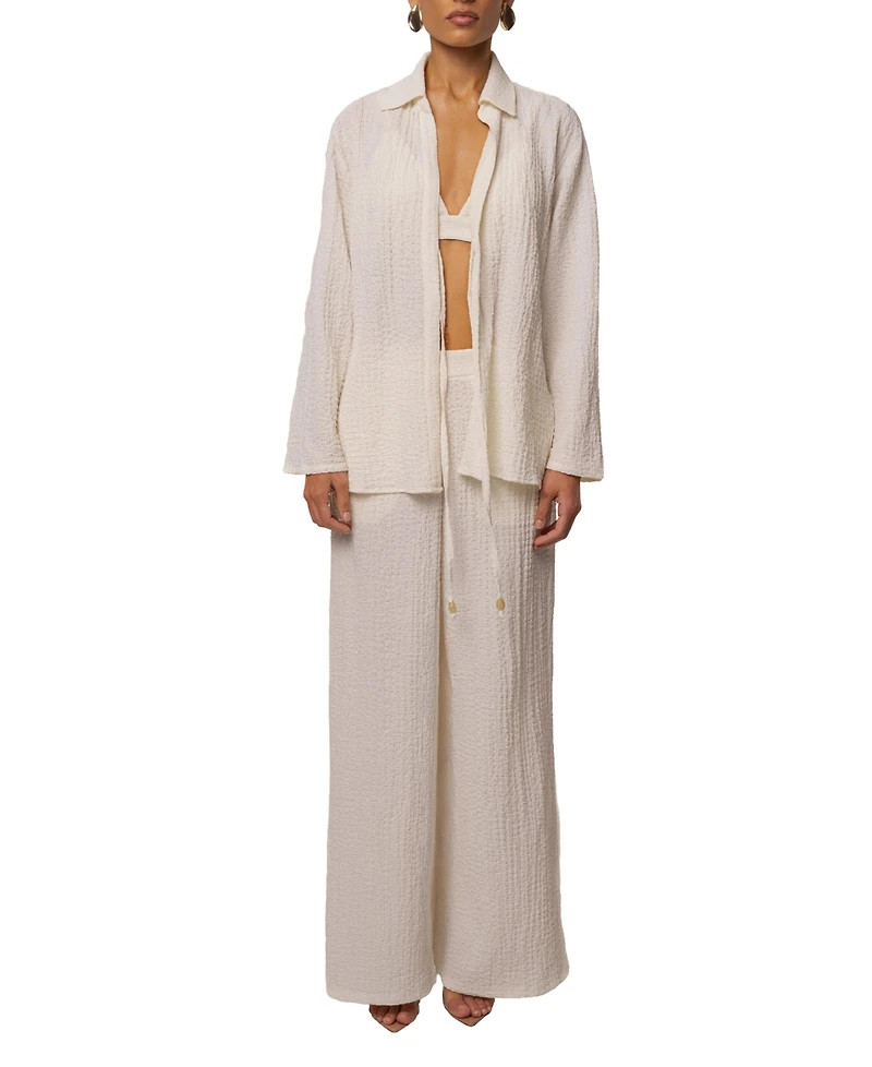 Jluxlabel Women's Unwind Tie-Front Blouse