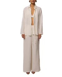 Jluxlabel Women's Unwind Tie-Front Blouse