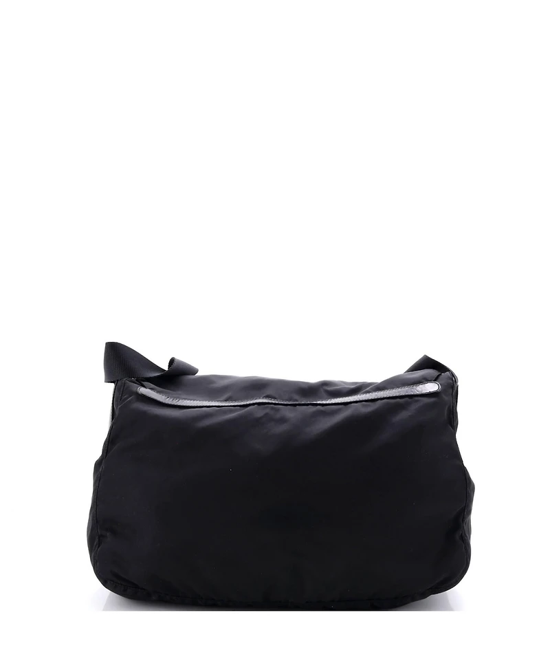 Pre-Owned Prada Vintage Double Buckle Flap Messenger Bag Tessuto