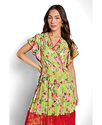 Coast Women's Lace Wrap Midi Dress