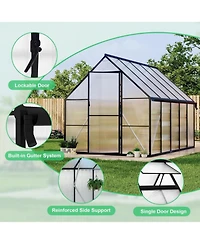 gaomon 8x10 Aluminum-Framed Polycarbonate Heavy Duty with Quick Setup Structure and Roof Vent
