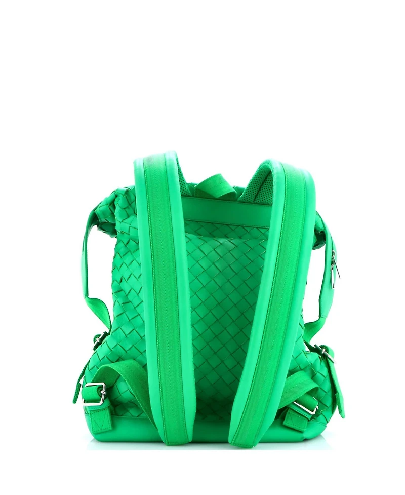 Pre-Owned Bottega Veneta Large Front Pocket Backpack Intrecciato Nappa