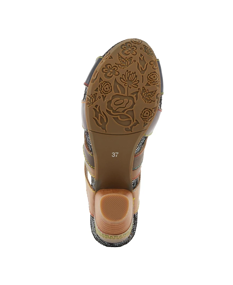 L'Artiste By Spring Step Pita Strappy Sandal Leather with Upper