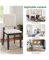 Streamdale Furniture Modern Minimalist Padded Dining Chairs Set of 4