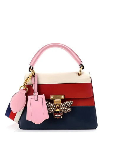 Pre-Owned Gucci Small Queen Margaret Top Handle Bag Colorblock Leather