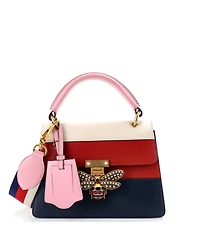 Pre-Owned Gucci Small Queen Margaret Top Handle Bag Colorblock Leather
