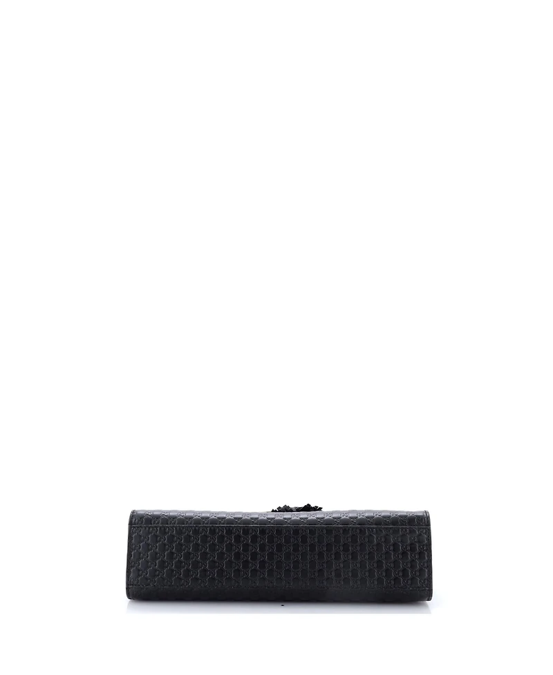 Pre-Owned Gucci Medium Emily Chain Flap Bag Microguccissima Leather