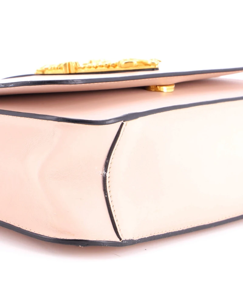 Pre-Owned Versace Small Virtus Flap Shoulder Bag Leather
