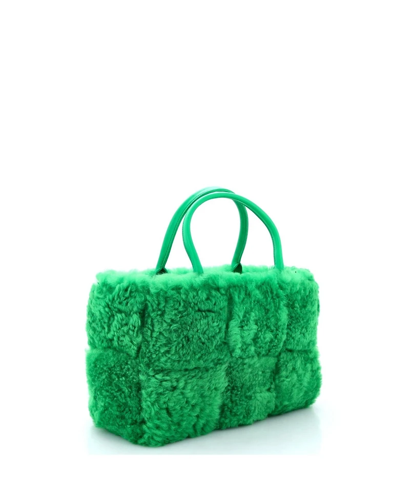 Pre-Owned Bottega Veneta Small Arco Tote Intrecciato Shearling
