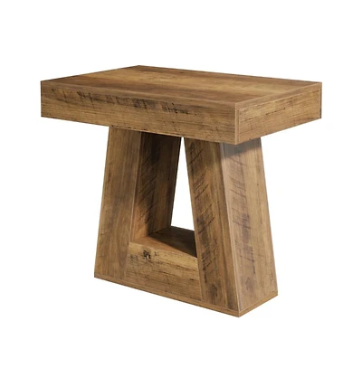 Slickblue 2-Tier Narrow End Table with Trapezoid Base