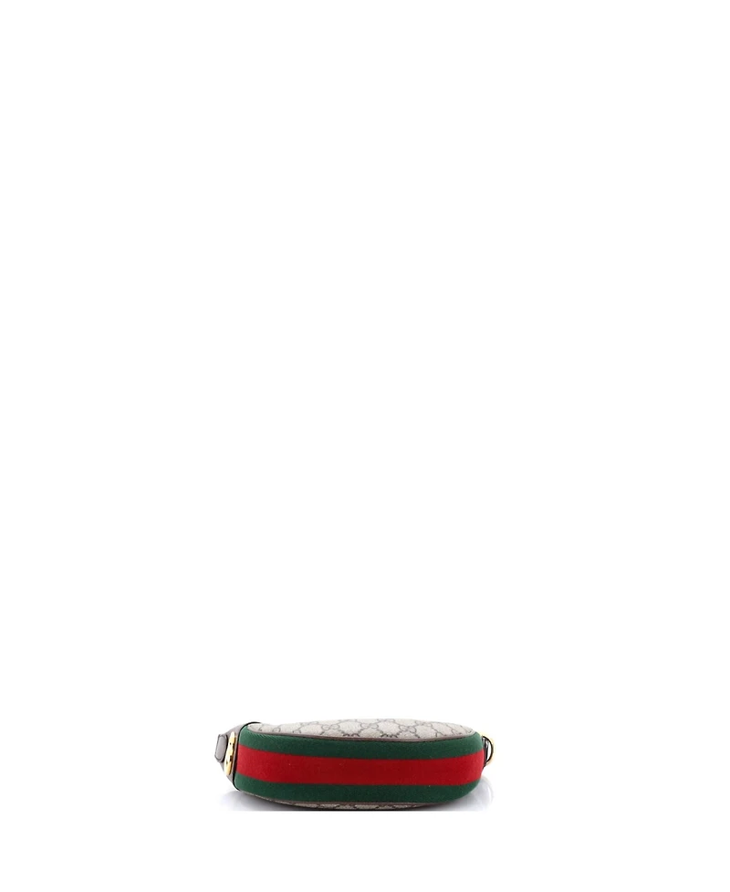 Pre-Owned Gucci Mini Ophidia Half Moon Bag Gg Coated Canvas