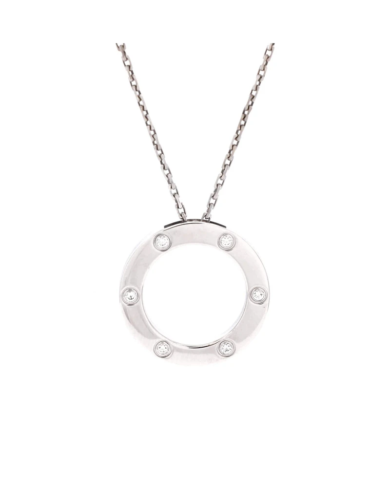 Pre-Owned Cartier 6 Diamonds Love Pendant Necklace