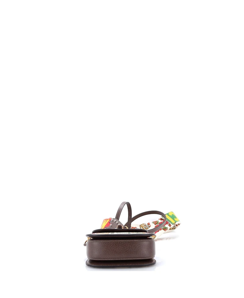 Pre-Owned Gucci Mini Bamboo 1947 Top Handle Bag Limited Edition 100 Centennial Printed Canvas