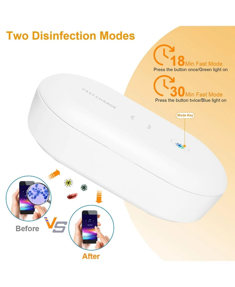 Neewer Uv Light Sanitizer Box Portable 10W Phone Wireless Charging Disinfection Lamp with Aroma Diffuser Sterilizing Box For Jewelry Watch Wallet Keys