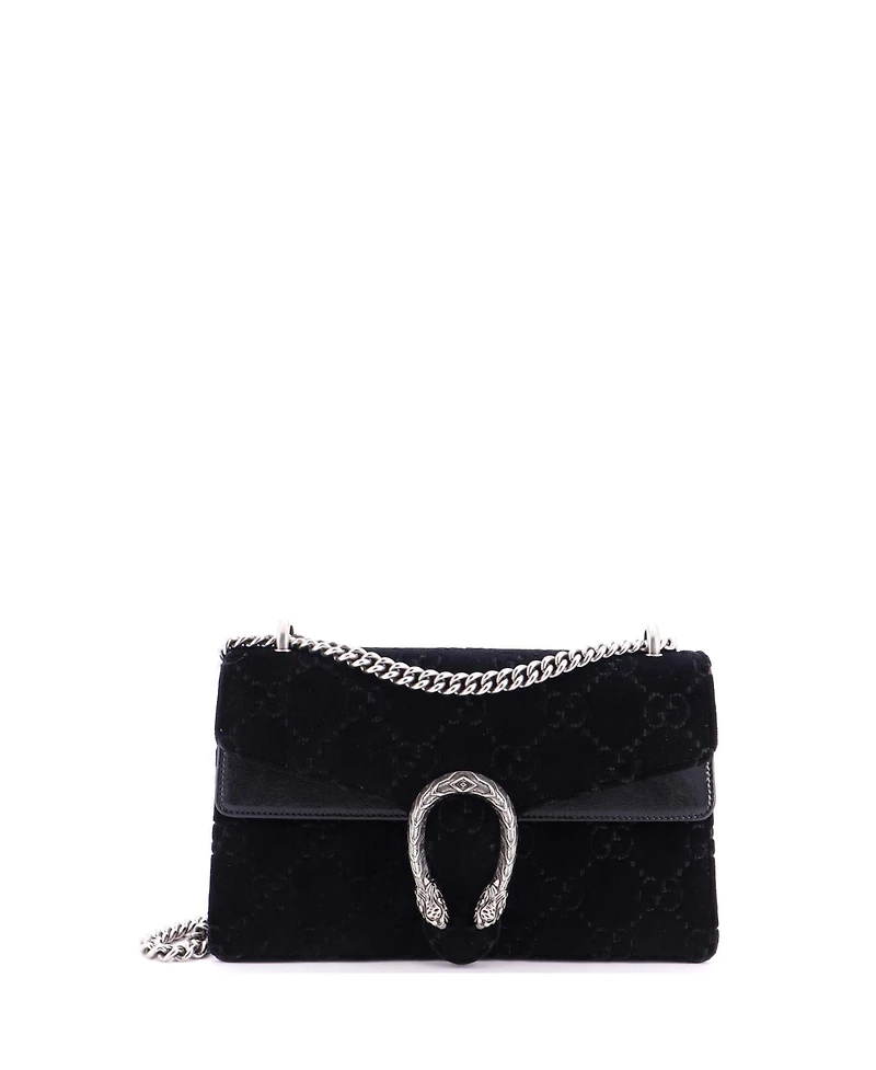 Pre-Owned Gucci Small Dionysus Bag Gg Velvet