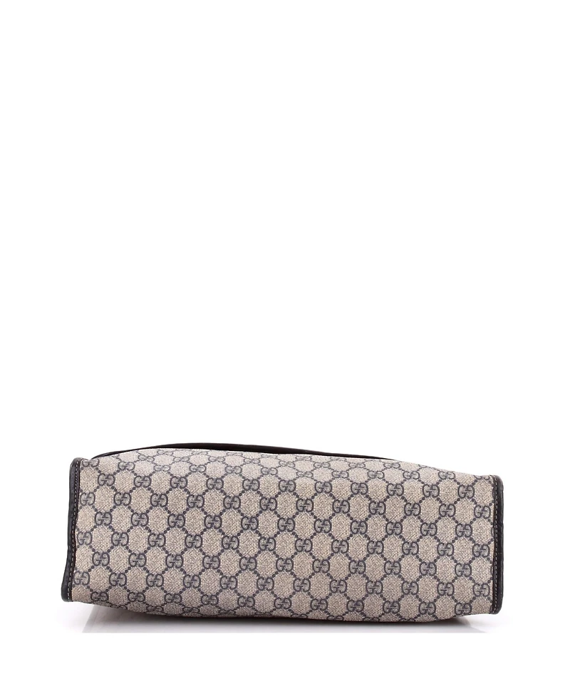 Pre-Owned Gucci Large Web Loop Messenger Gg Coated Canvas