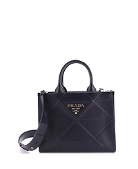 Pre-Owned Prada Small Symbole Shopper Tote Embossed Leather