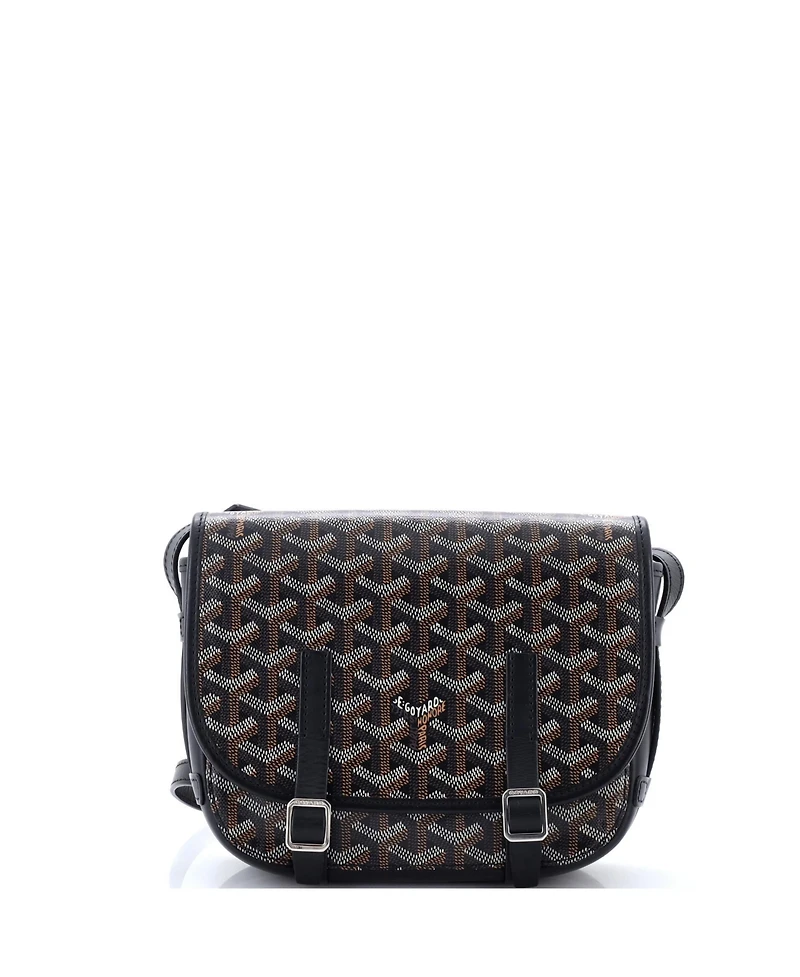 Pre-Owned Goyard Pm Belvedere Messenger Bag Coated Canvas with Leather