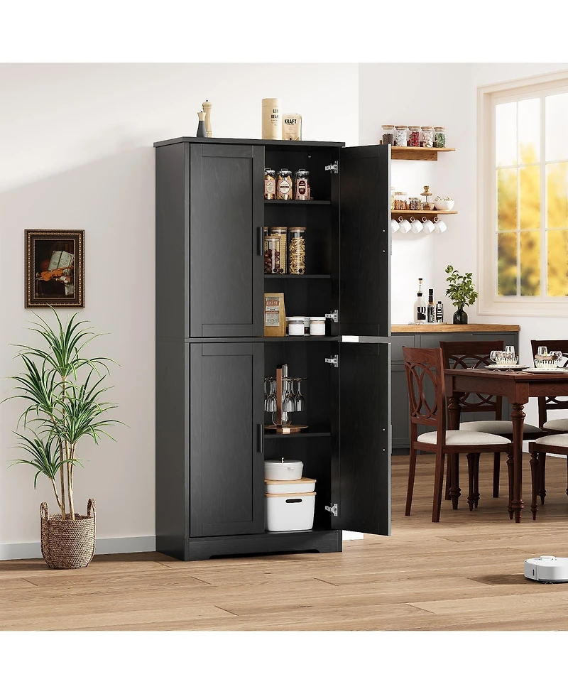 gaomon Freestanding 70" Tall Kitchen Pantry Cabinet, Storage Cabinet for Bathroom, Dining Room, Living Room