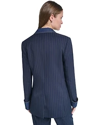 Karl Lagerfeld Paris Women's Button-Front Collared Jacket