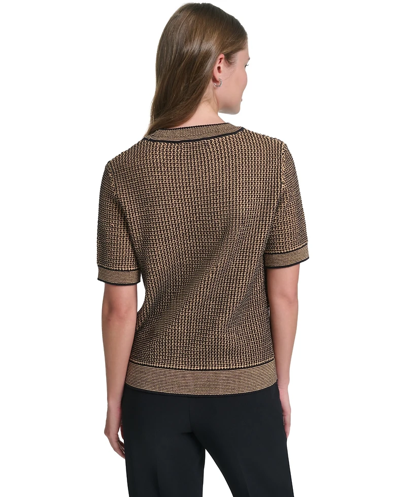 Karl Lagerfeld Paris Women's Short-Sleeve Sweater