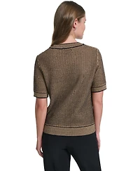 Karl Lagerfeld Paris Women's Short-Sleeve Sweater