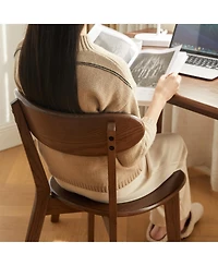 sumyeg Solid Oak Dining Chair with Fas Grade Wood Frame for Dining Room and Living Room