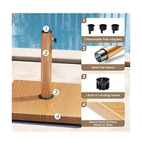 Pellebant Umbrella Base Holder Square Weighted Stand for Outdoor Market Umbrella, Cement Concrete Steel
