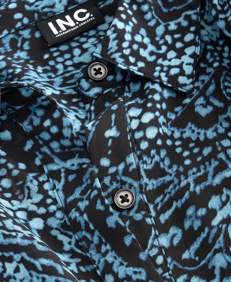 I.n.c. International Concepts Women's Long-Sleeve Button Down Tunic Blouse, Macy's Exclusive