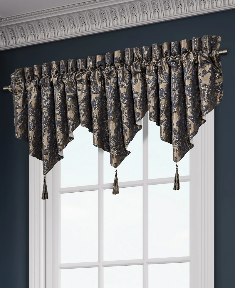 J Queen New York Glimmerstone Window Ascot Valance, 21" x 40"