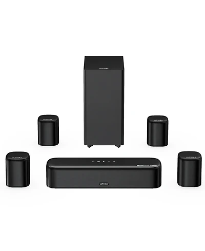 Ultimea 7.1ch Soundbar with Dolby Atmos for Tv, Surround Sound System with 5.25" Subwoofer, VoiceMX, BassMX, 4 Surround Speakers, 420W Peak Power, Hdm