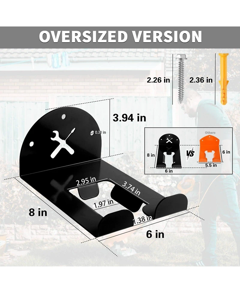Xdovet Trimmer Rack Wall Mount Weed Eater Hanger Tool Organizer Hooks