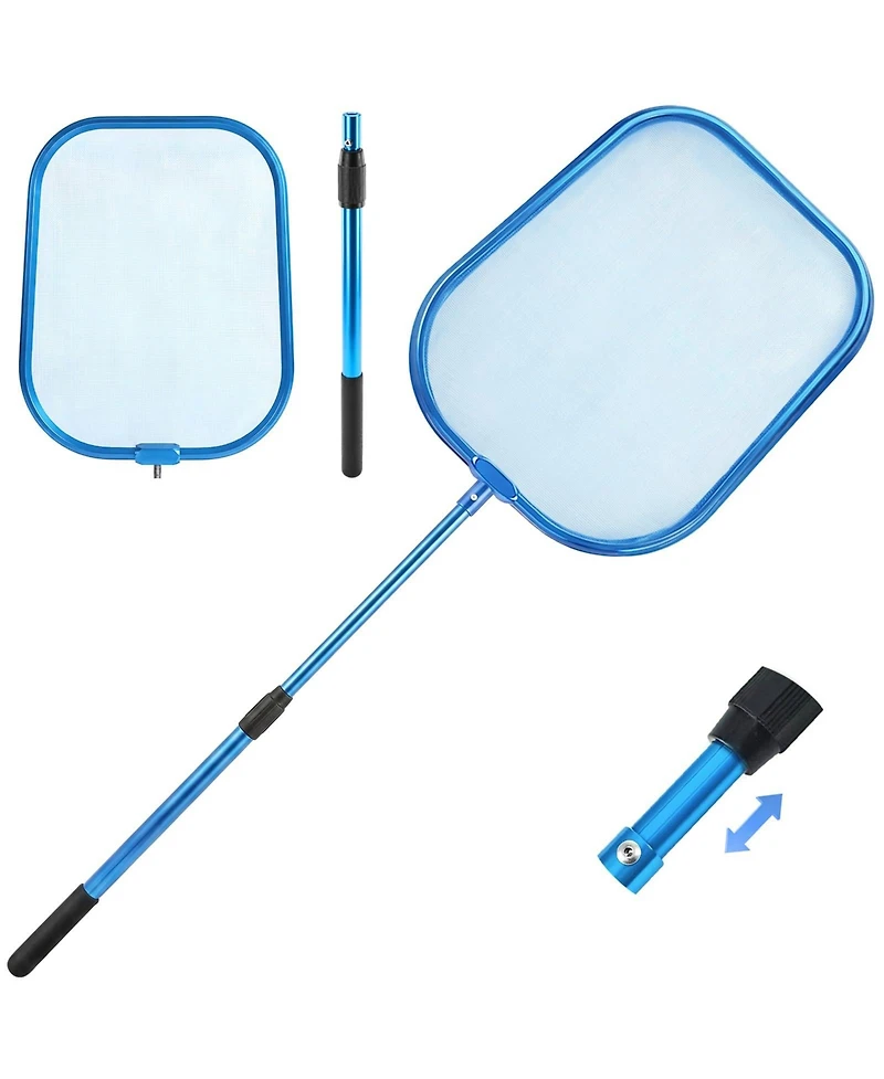 Xdovet Pool Skimmer Net With Pole Aluminum Frame Handle Metal