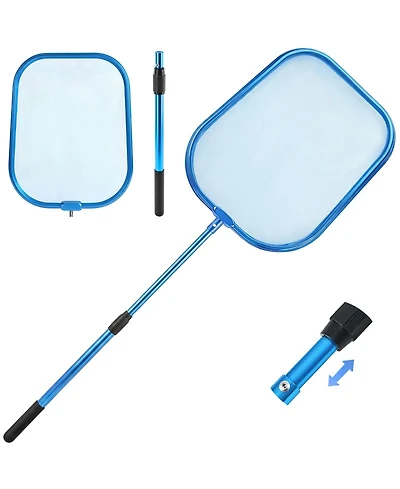 Xdovet Pool Skimmer Net With Pole Aluminum Frame Handle Metal