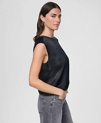 Dkny Women's Crinkle-Texture Chain-Neck Top