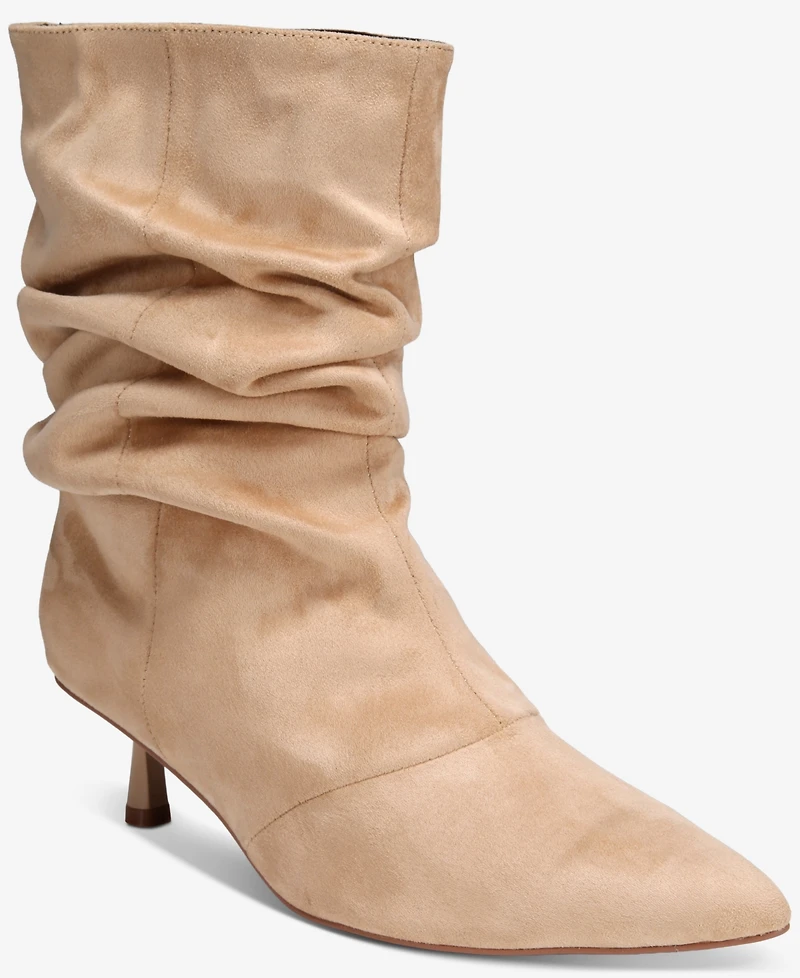 Smash Shoes Women's Nyla Slouch Heeled Dress Booties - Extended Sizes Available