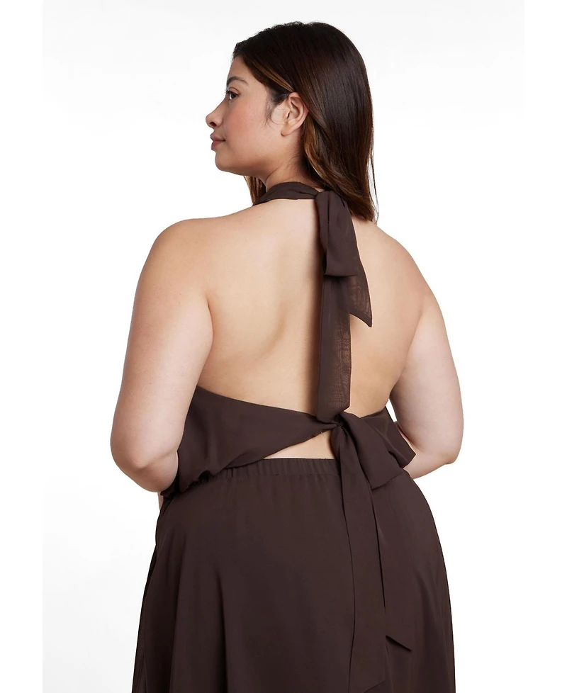 Eloquii Plus High Neck Bubble Women's Top