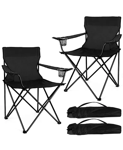 Aofar 2pack Camping Chair Folding Outdoor Heavy Duty Beach Fishing