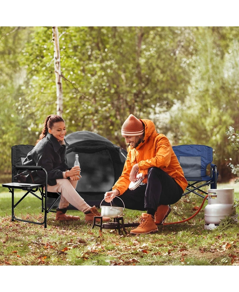 Aofar Camping Directors Folding Chair Heavy Duty 450lbs