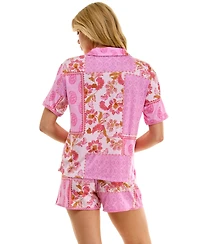 Roudelain Women's Pasha Paisley Patchwork Top & Shorts, 2-Piece Set