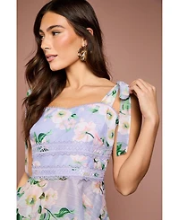 Coast Women's Square Neck Bow Shoulder Peplum Top