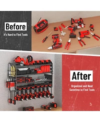 Xdovet Power Tool Organizer Wall Mount Charging Station Metal Drill Holder