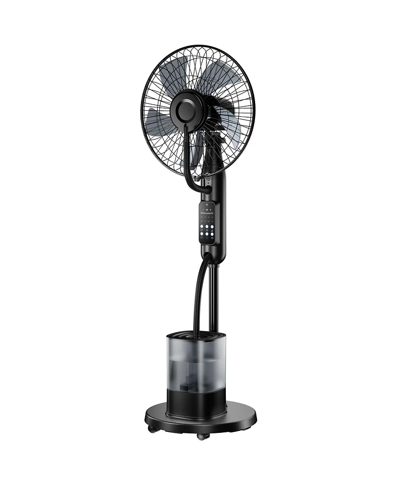 Cowin 16''Oscillating Misting Fan,Misting Pedestal Wheel Fan with 5 Speeds,3 Modes,0.5-7H Timer,4L Humidifier,Quiet Stand Fan for Home,Office