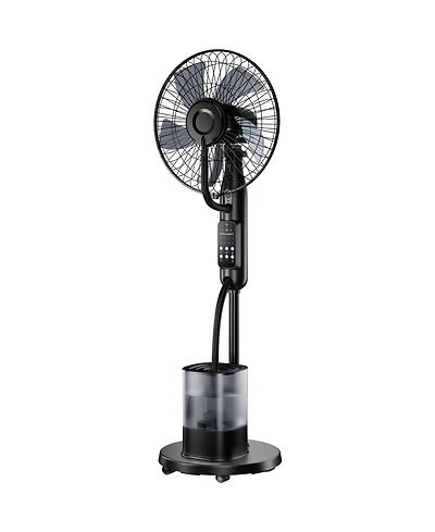 Cowin 16''Oscillating Misting Fan,Misting Pedestal Wheel Fan with 5 Speeds,3 Modes,0.5-7H Timer,4L Humidifier,Quiet Stand Fan for Home,Office
