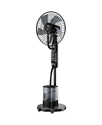 Cowin 16''Oscillating Misting Fan,Misting Pedestal Wheel Fan with 5 Speeds,3 Modes,0.5-7H Timer,4L Humidifier,Quiet Stand Fan for Home,Office